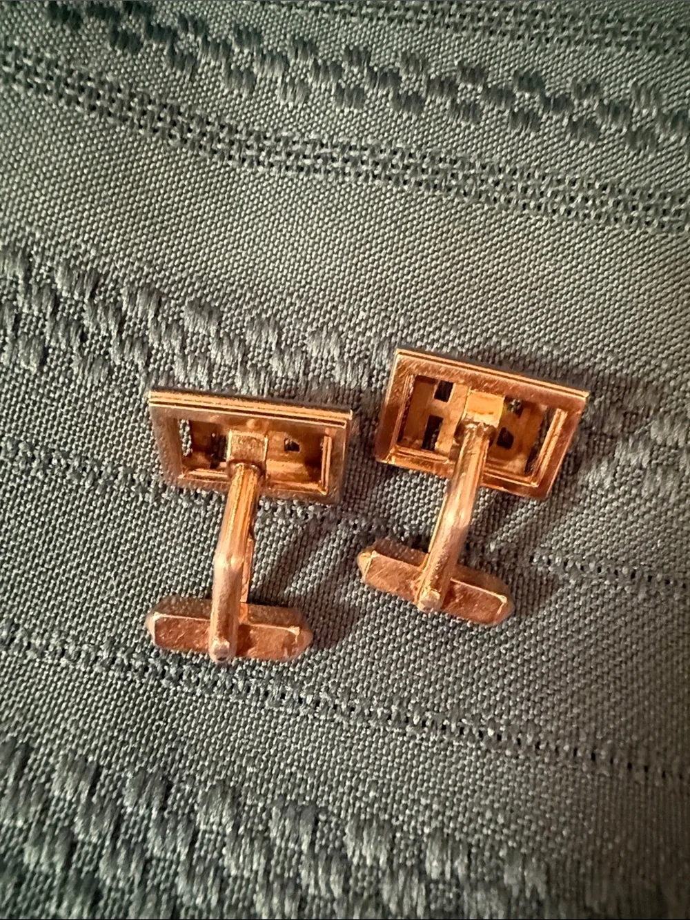 BH Monogram Gold-Tone Cufflinks - Men's Accessory